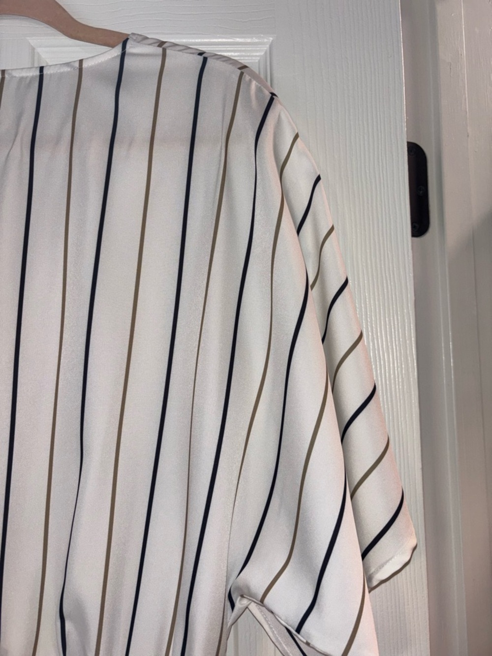 Cupshe Striped V-Neck Tie-Waist Romper - Picture 6 of 7